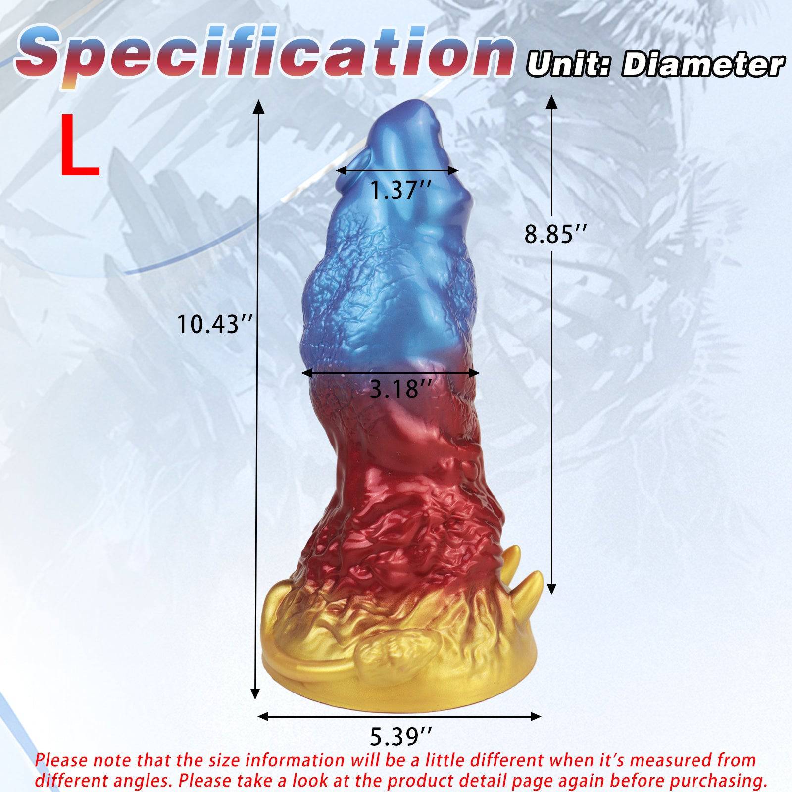 TaRiss's® Smart Silicone Anal Dildo with Suction Cup Base L 10.43'' "Gelato" - Tarisss Sex Toy Store