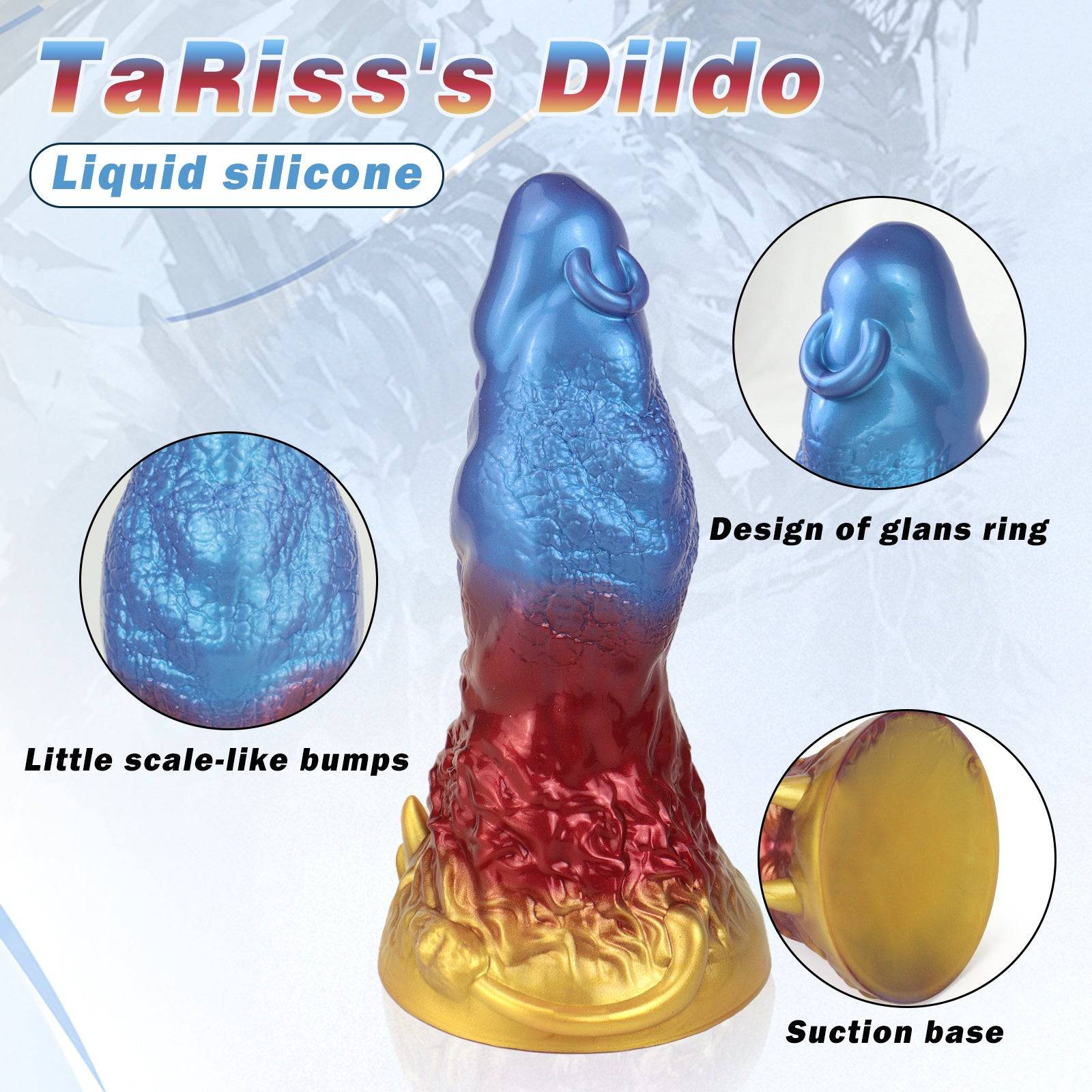 TaRiss's® Smart Silicone Anal Dildo with Suction Cup Base L 10.43'' "Gelato" - Tarisss Sex Toy Store
