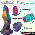 TaRiss's® Smart Silicone Anal Plug Fantasy Dildo with Suction Cup Base “Green Bean Monster” - Tarisss Sex Toy Store