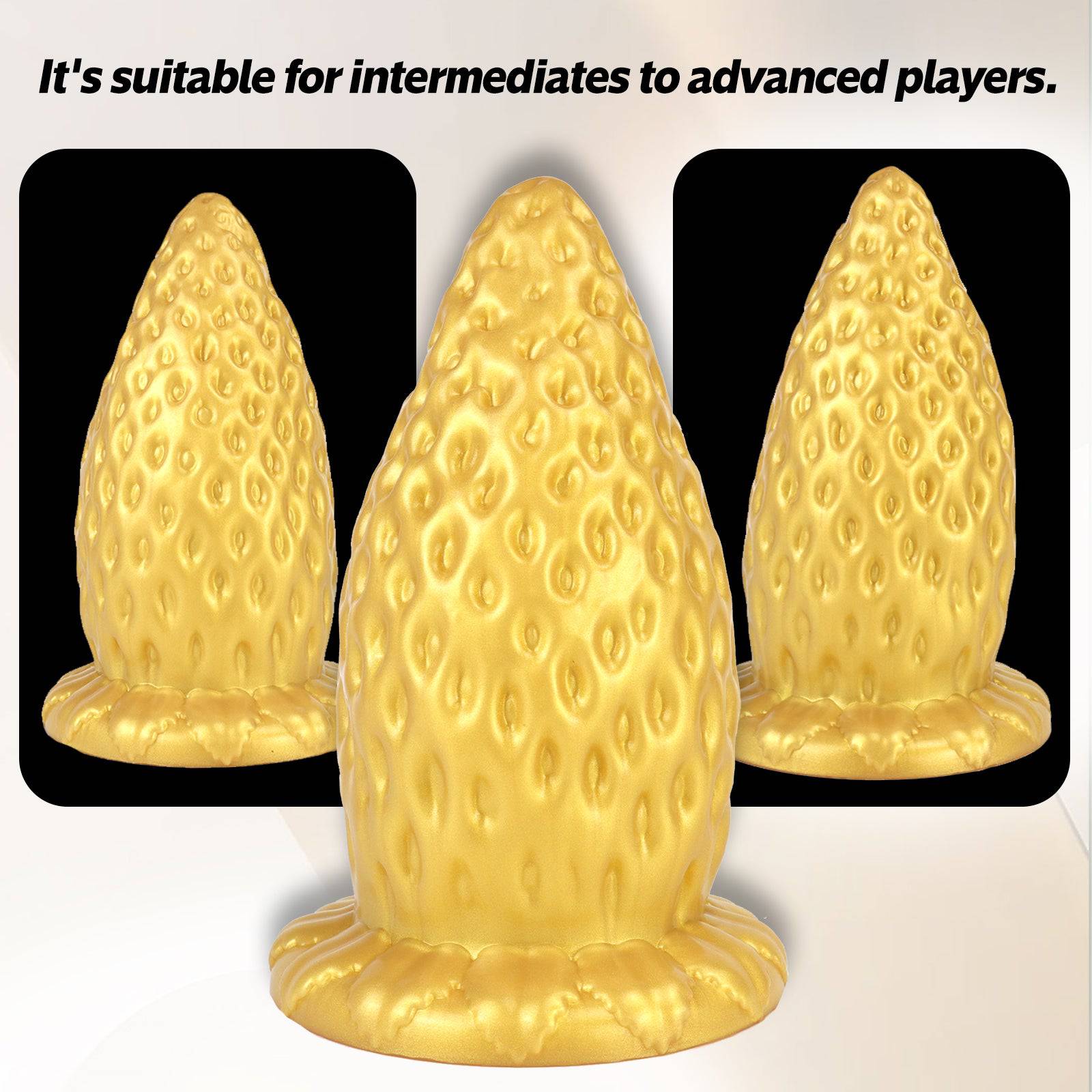 TaRiss's® Smart Silicone Anal Plug Strawberry Shape Dildo with Suction Cup Base Design“Berry Adventure” - Tarisss Sex Toy Store