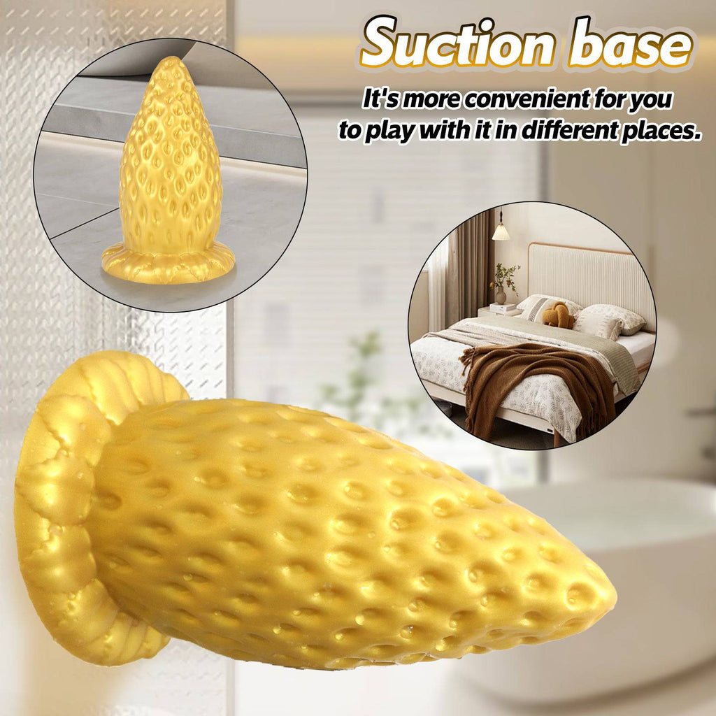 TaRiss's® Smart Silicone Anal Plug Strawberry Shape Dildo with Suction Cup Base Design“Berry Adventure” - Tarisss Sex Toy Store