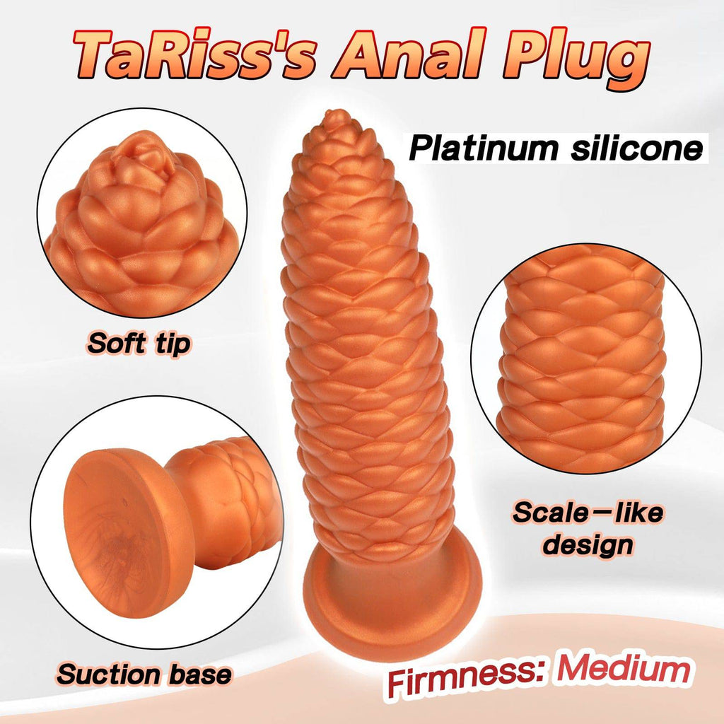TaRiss's® Smart Silicone Anal Plug with Strong Suction Cup Base "Pinecone II" - Tarisss Sex Toy Store