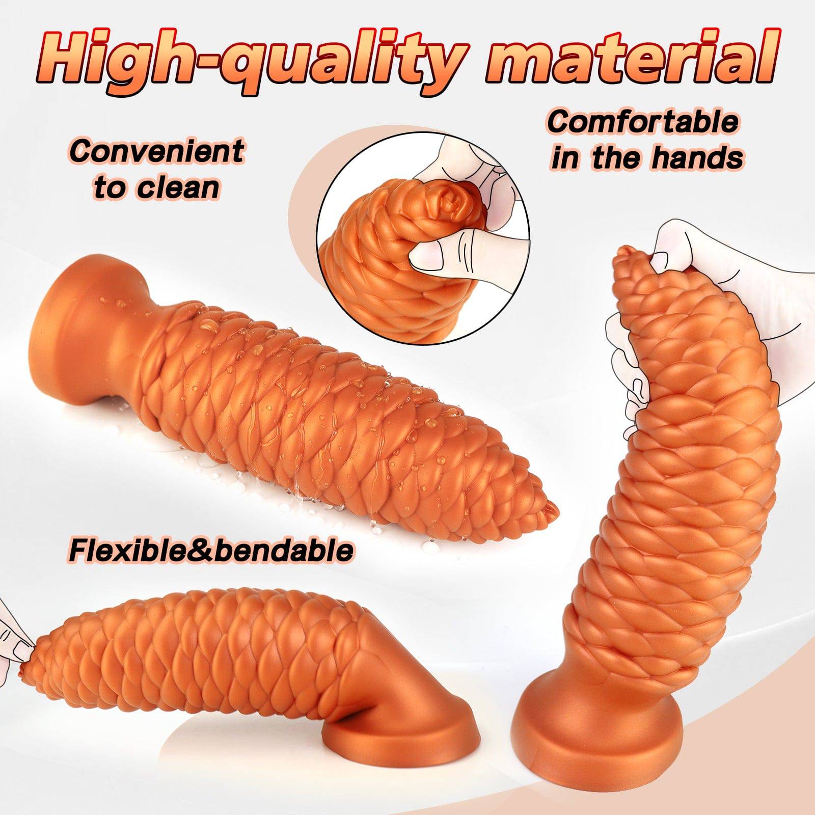 TaRiss's® Smart Silicone Anal Plug with Strong Suction Cup Base "Pinecone II" - Tarisss Sex Toy Store