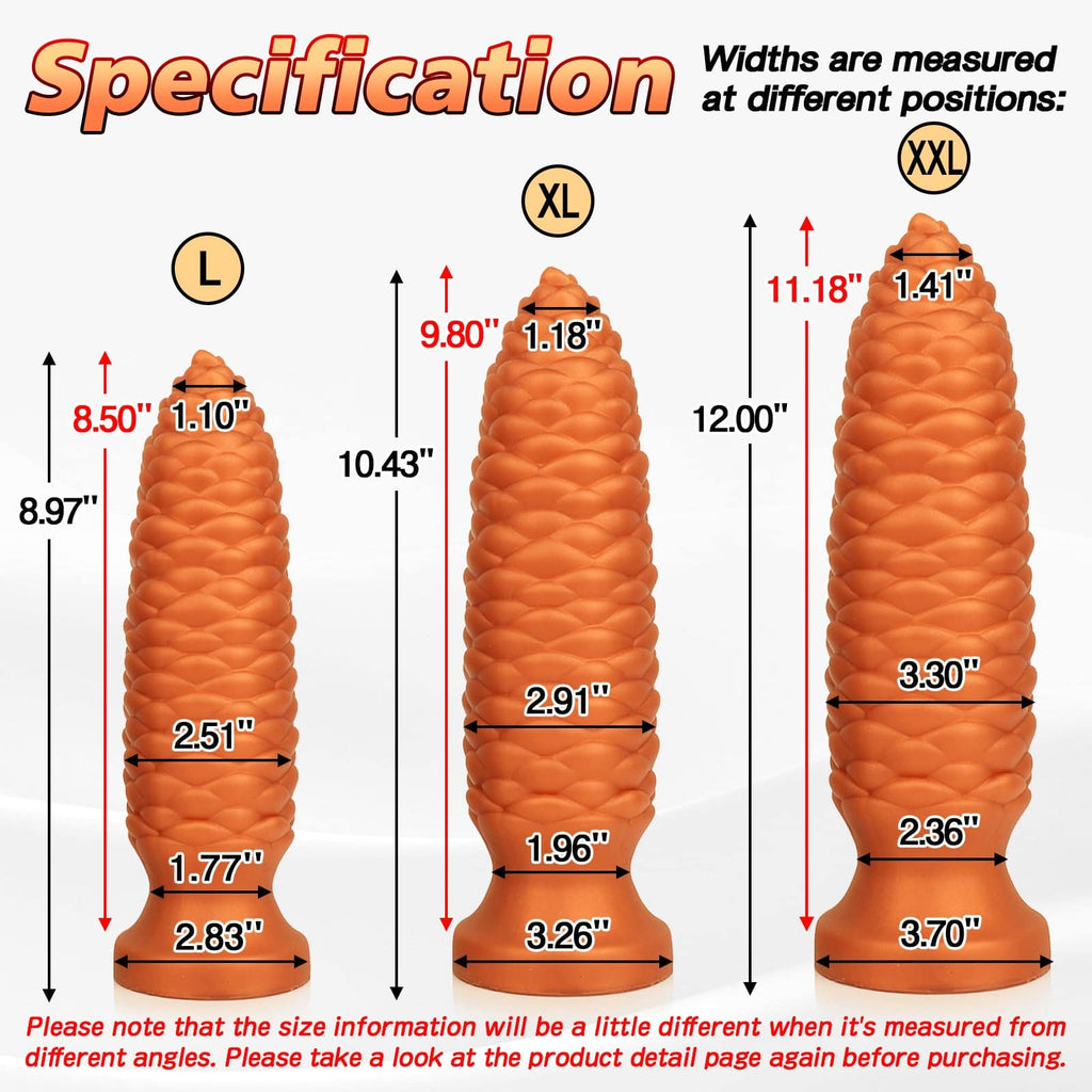 TaRiss's® Smart Silicone Anal Plug with Strong Suction Cup Base "Pinecone II" - Tarisss Sex Toy Store