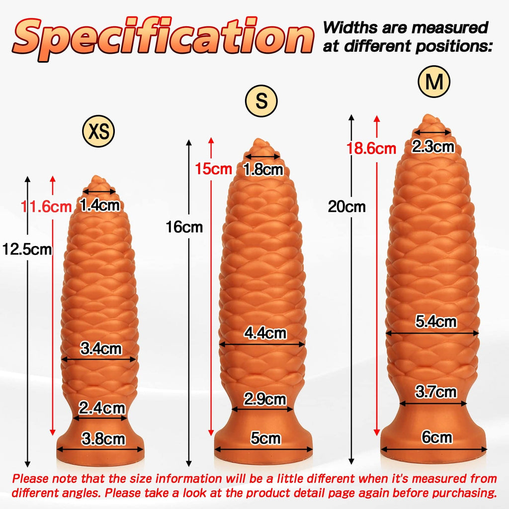 TaRiss's® Smart Silicone Anal Plug with Strong Suction Cup Base "Pinecone II" - Tarisss Sex Toy Store