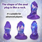 TaRiss's® Smart Silicone Anal Plug with Suction Cup Base L 9.05 Inch “Purple Diamond" - Tarisss Sex Toy Store