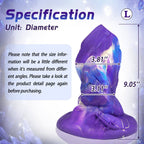 TaRiss's® Smart Silicone Anal Plug with Suction Cup Base L 9.05 Inch “Purple Diamond" - Tarisss Sex Toy Store