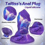 TaRiss's® Smart Silicone Anal Plug with Suction Cup Base L 9.05 Inch “Purple Diamond" - Tarisss Sex Toy Store