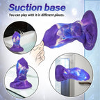 TaRiss's® Smart Silicone Anal Plug with Suction Cup Base L 9.05 Inch “Purple Diamond" - Tarisss Sex Toy Store