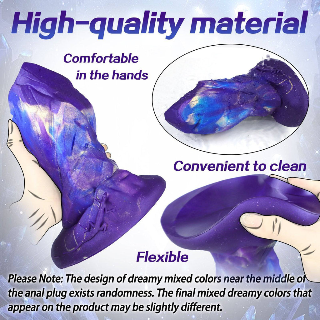 TaRiss's® Smart Silicone Anal Plug with Suction Cup Base L 9.05 Inch “Purple Diamond" - Tarisss Sex Toy Store