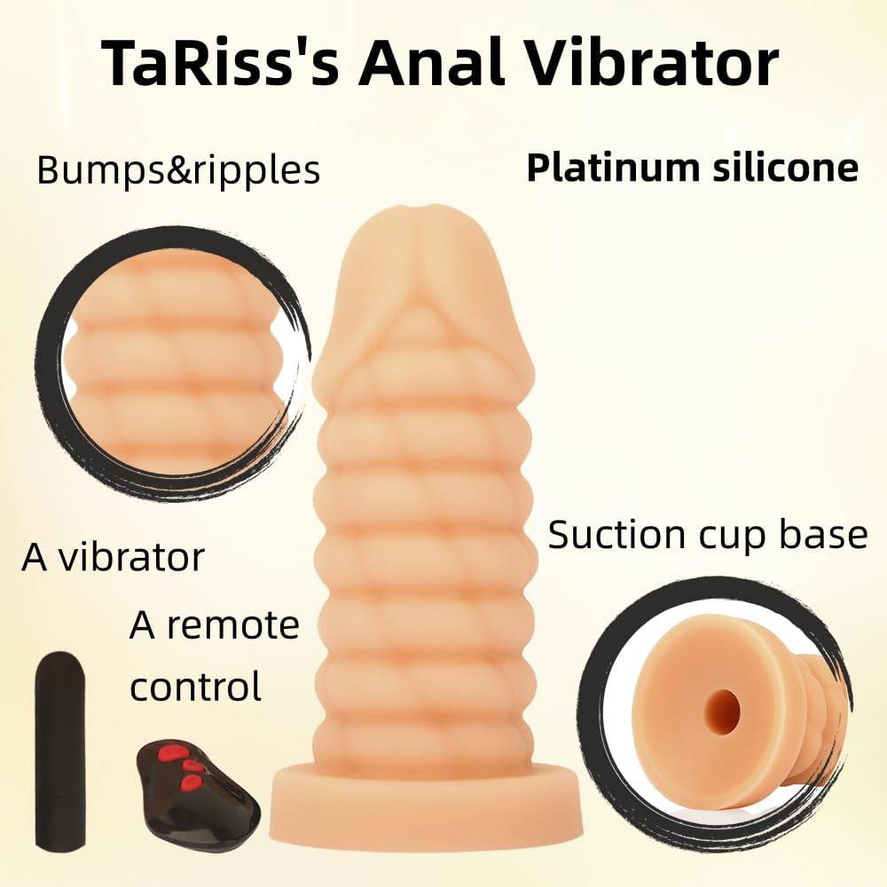 TaRiss's® Smart Silicone Dildo with Vibrator Vibrator with 10 Vibration Modes Plug with Suction Cup Design Beige - Tarisss Sex Toy Store