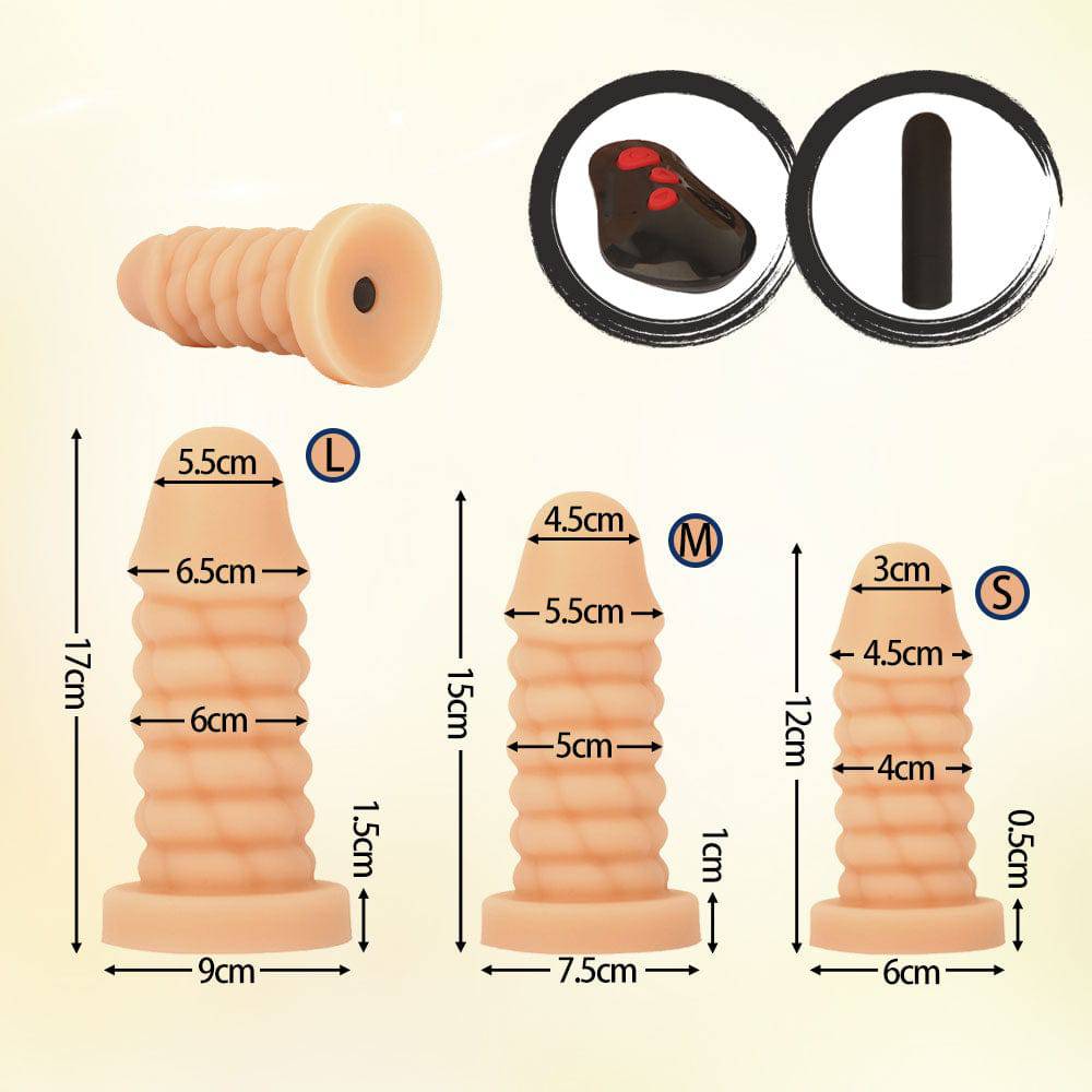 TaRiss's® Smart Silicone Dildo with Vibrator Vibrator with 10 Vibration Modes Plug with Suction Cup Design Beige - Tarisss Sex Toy Store