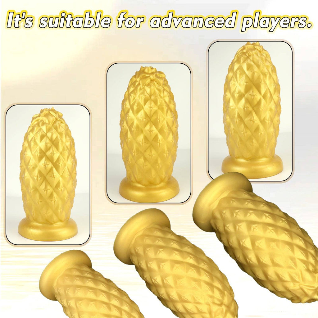 TaRiss's® Smart Silicone Huge Anal Plug with Suction Base Pineapple Shape Dildo for Advanced Players - Tarisss Sex Toy Store