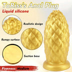 TaRiss's® Smart Silicone Huge Anal Plug with Suction Base Pineapple Shape Dildo for Advanced Players - Tarisss Sex Toy Store