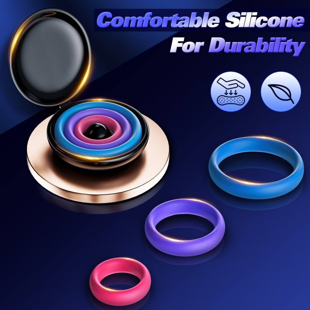 TaRiss's® Smart Silicone Penis Rings 3 - Piece Set - Tarisss Sex Toy Store
