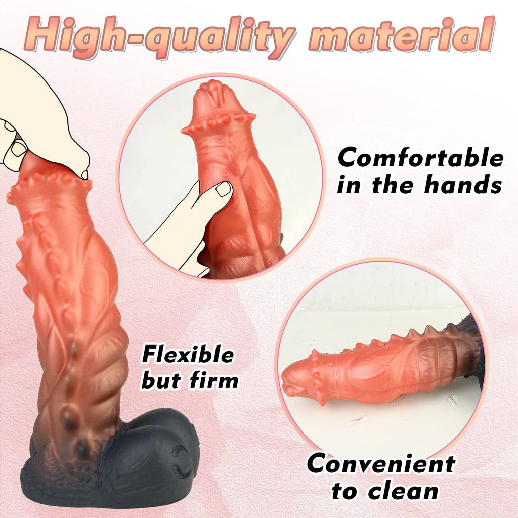 TaRiss's® Smart Silicone Perfect Fit Dildo - Textured, Safe, with Suction Base “Muscle Man" - Tarisss Sex Toy Store