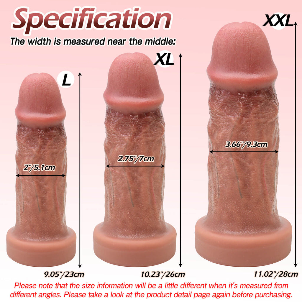 TaRiss's® Smart Silicone Realistic Dildo with Suction Cup Base - Tarisss Sex Toy Store