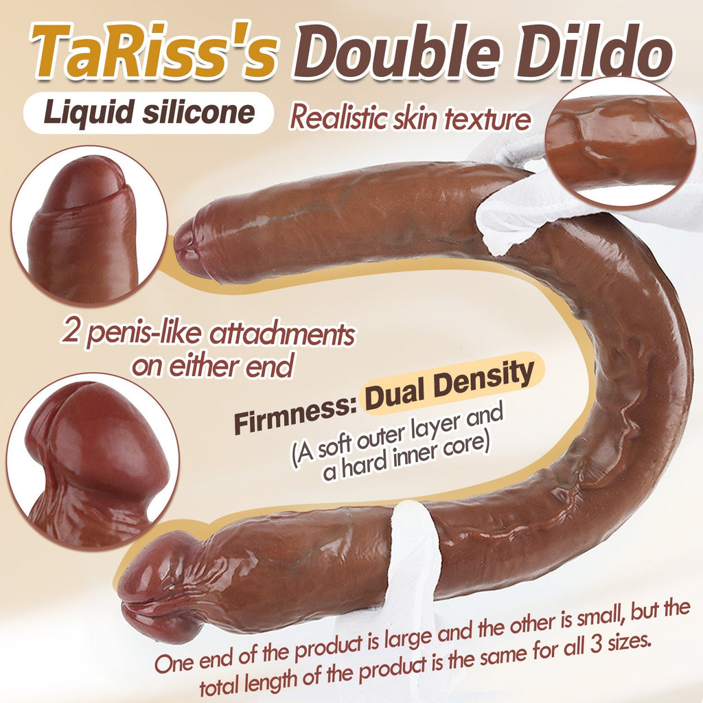 TaRiss's® Smart Silicone Realistic Double Ended Dildo Silicone Dual Density Dildo - Tarisss Sex Toy Store