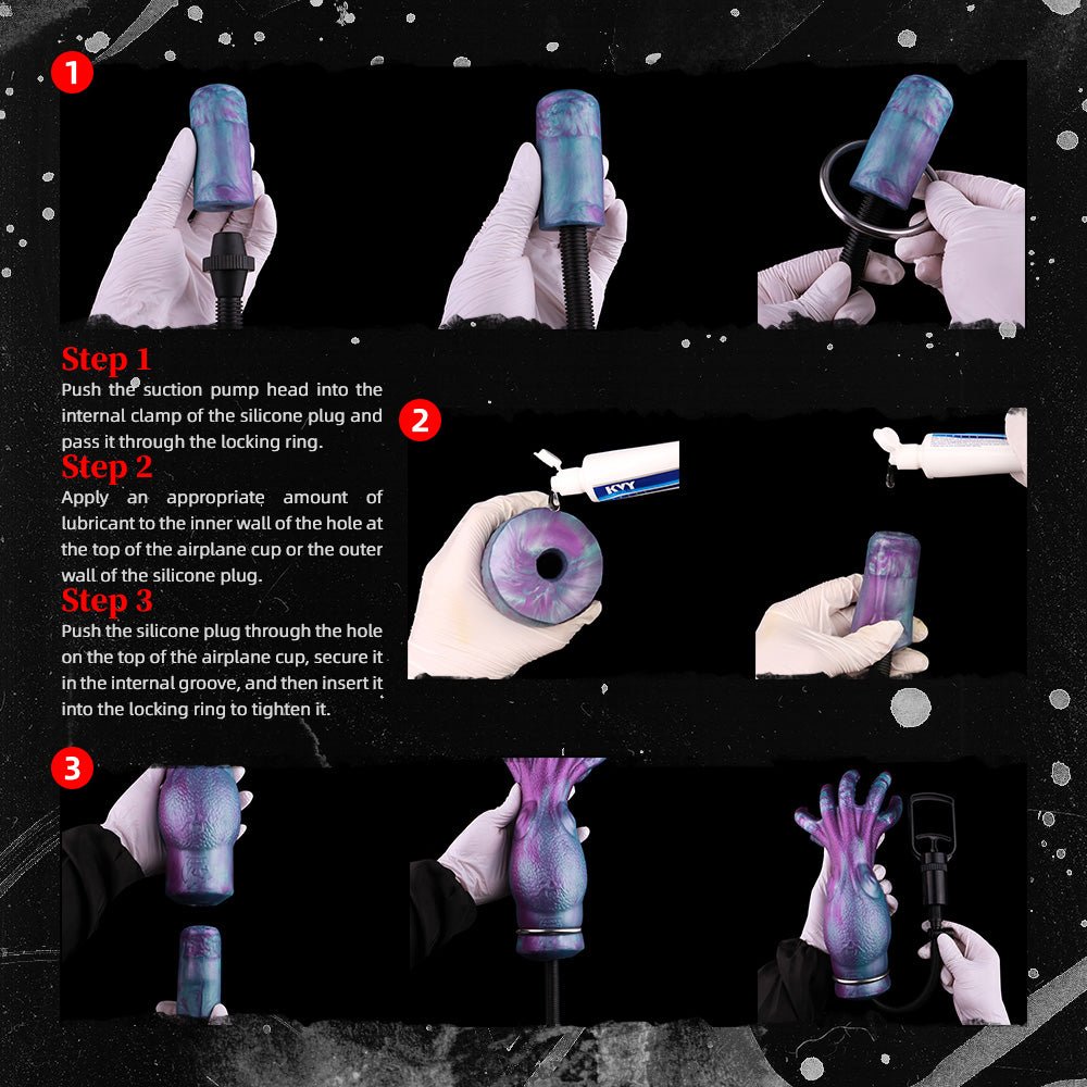 TaRiss's® Smart Silicone Realistic Stroker Penis Sleeves Male Masturbator Toy with Hand Pump "Kevlar" - Tarisss Sex Toy Store