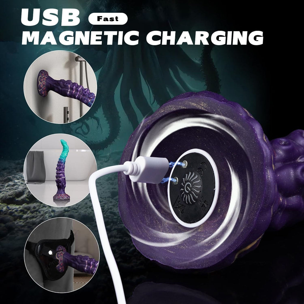 Poseidon - 13.7 Inch Tentacle Dildo - Vibrating Long Deep Dildo