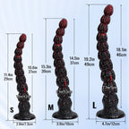 Textured Extra - Long Silicone Dildo with Suction Cup Base - Tarisss Sex Toy Store