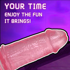 Textured Glass Anal Plug with Suction Cup - Realistic Glans Dildo Anal Trainer - Tarisss Sex Toy Store