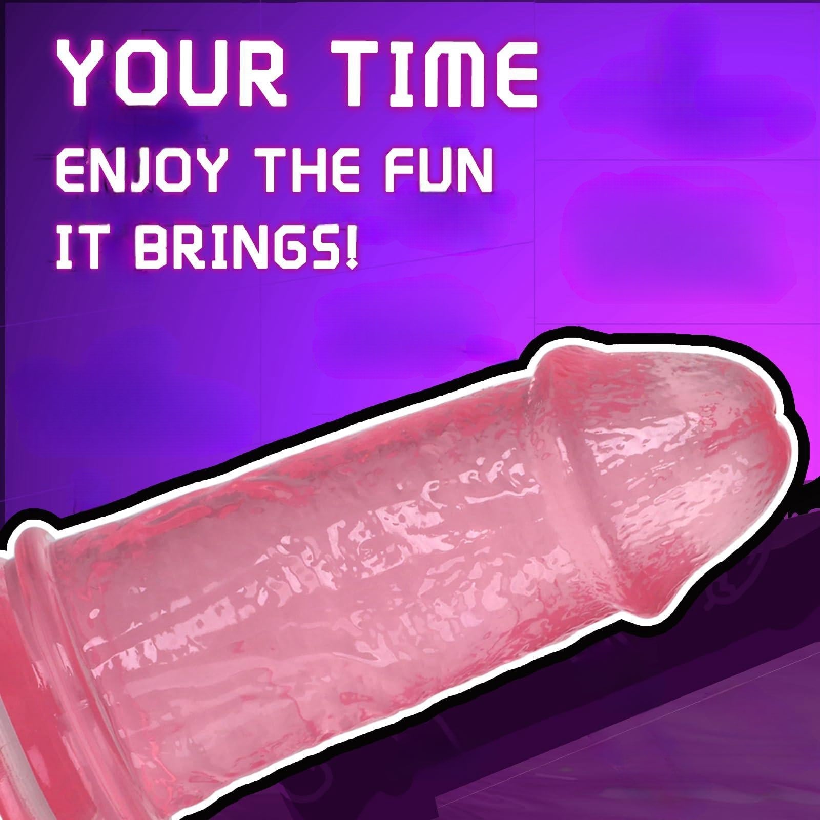 Textured Glass Anal Plug with Suction Cup - Realistic Glans Dildo Anal Trainer - Tarisss Sex Toy Store