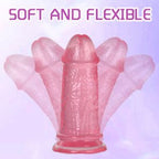 Textured Glass Anal Plug with Suction Cup - Realistic Glans Dildo Anal Trainer - Tarisss Sex Toy Store