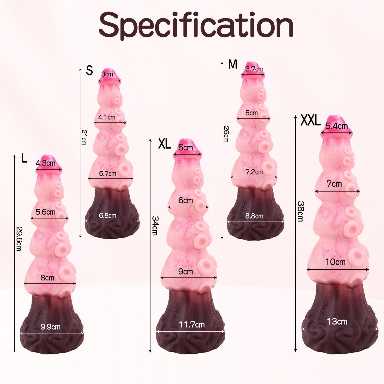 Textured Pink Silicone Dildo with Suction Cup - Tarisss Sex Toy Store