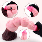 Textured Pink Silicone Dildo with Suction Cup - Tarisss Sex Toy Store