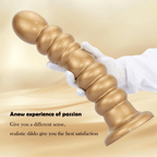 Textured Silicone Anal Plug with Beaded Shaft and Suction Cup Base - Tarisss Sex Toy Store