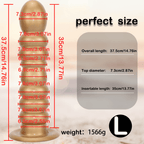 Textured Silicone Anal Plug with Beaded Shaft and Suction Cup Base - Tarisss Sex Toy Store