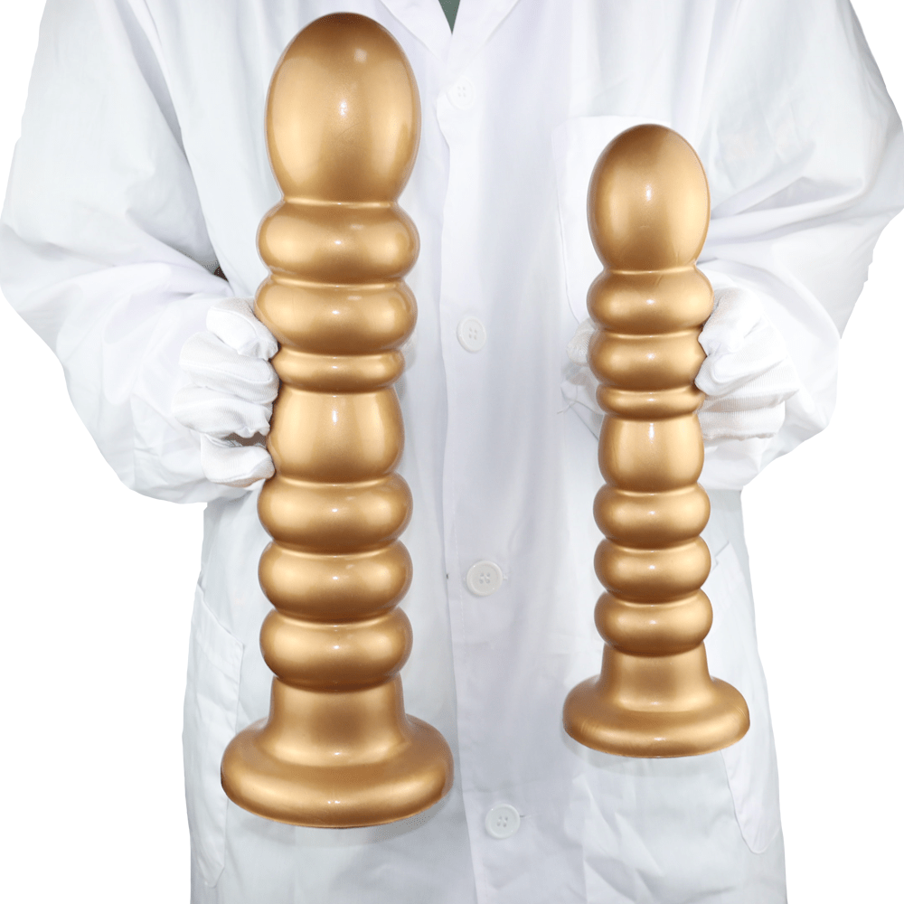 Textured Silicone Anal Plug with Beaded Shaft and Suction Cup Base - Tarisss Sex Toy Store