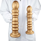Textured Silicone Anal Plug with Beaded Shaft and Suction Cup Base - Tarisss Sex Toy Store