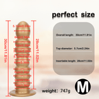 Textured Silicone Anal Plug with Beaded Shaft and Suction Cup Base - Tarisss Sex Toy Store