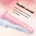 Textured Silicone Anal Plug with Beaded Shaft and Suction Cup Base - Tarisss Sex Toy Store