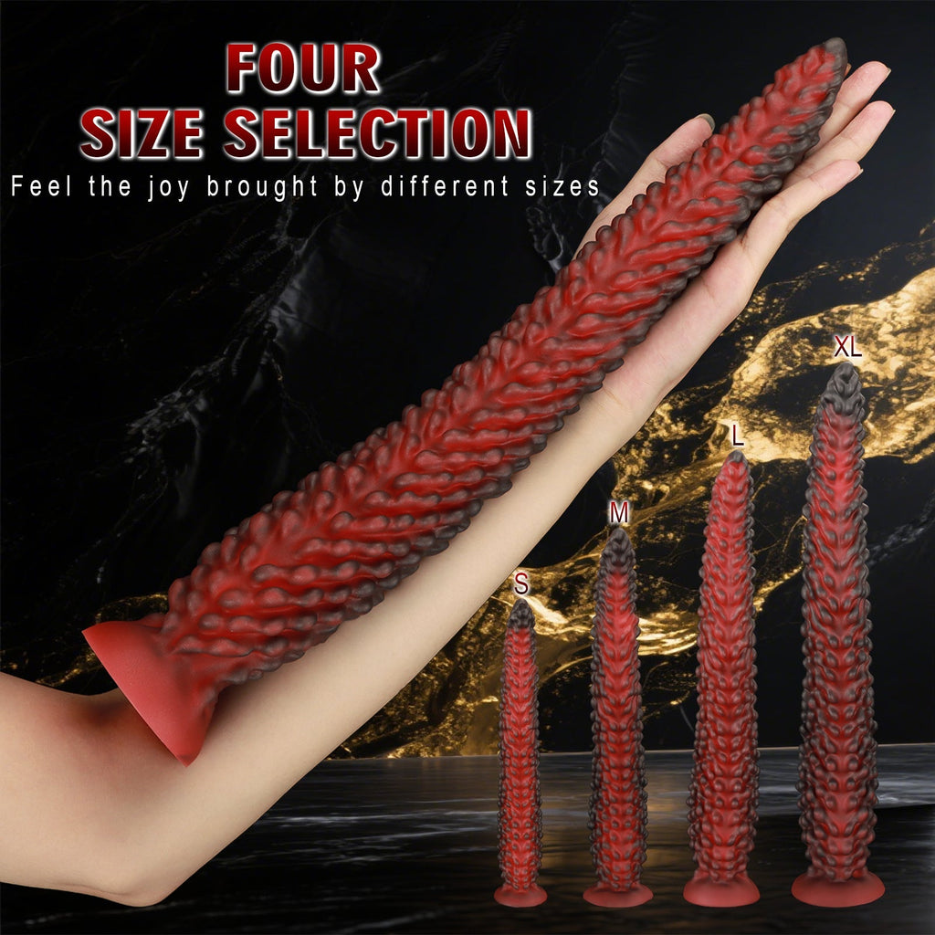 Textured Silicone Dildo with Suction Base - Tarisss Sex Toy Store