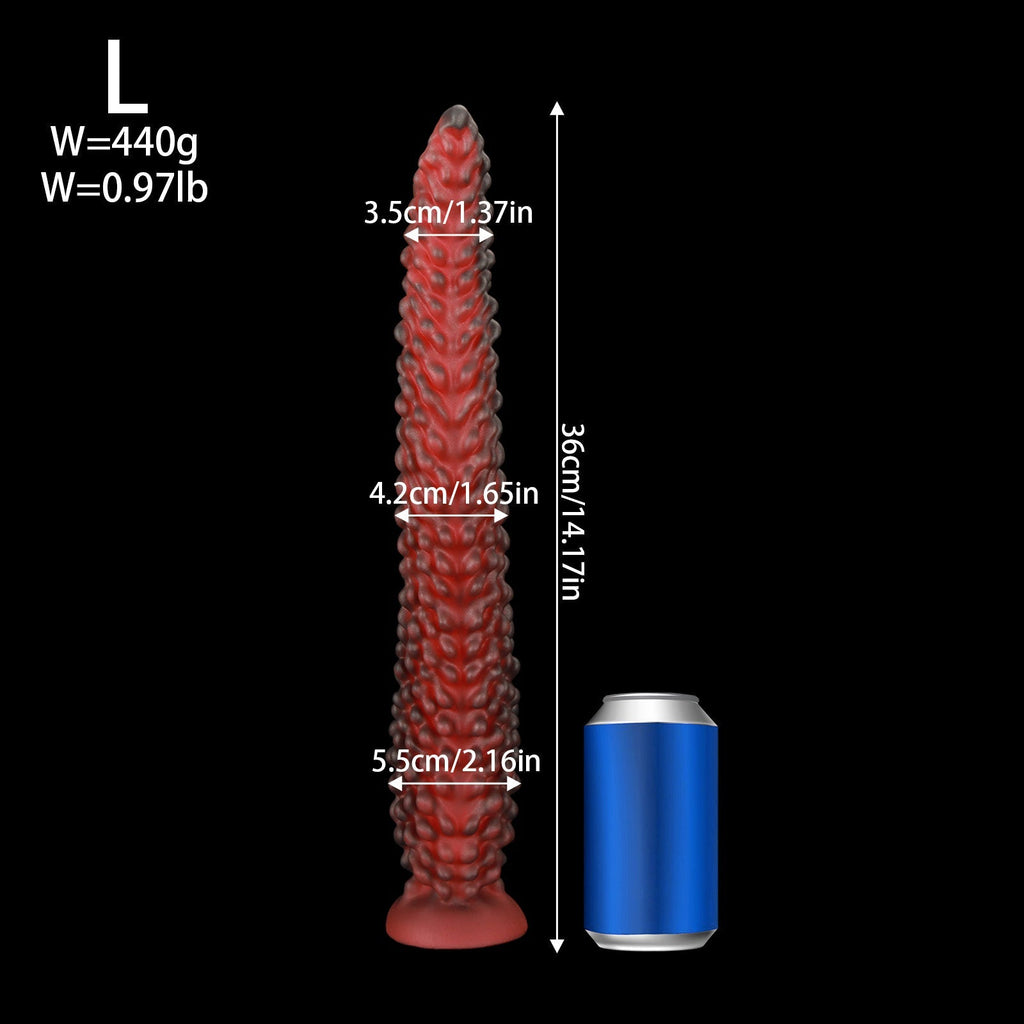 Textured Silicone Dildo with Suction Base - Tarisss Sex Toy Store