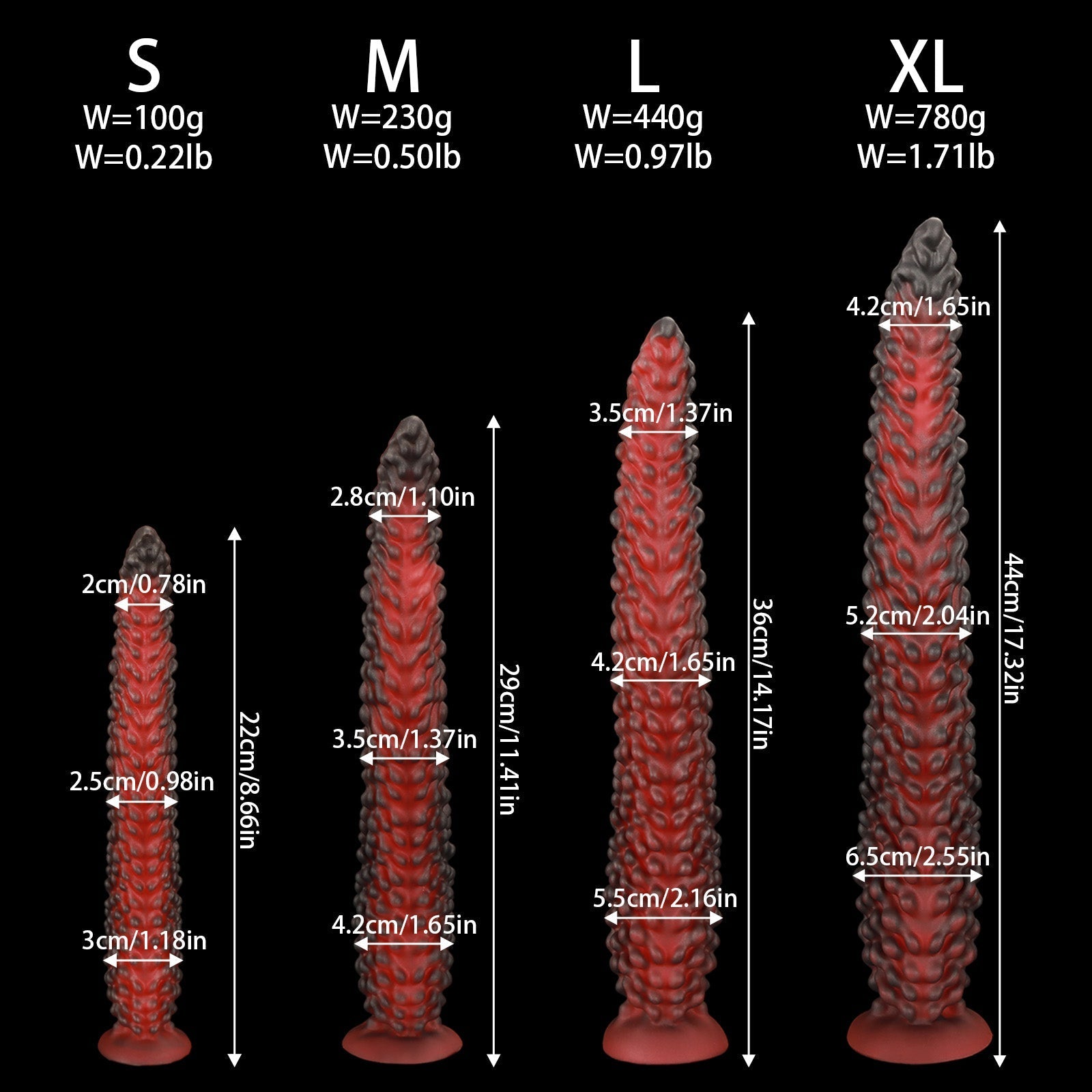 Textured Silicone Dildo with Suction Base - Tarisss Sex Toy Store