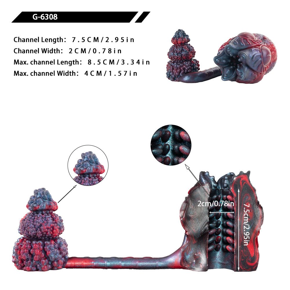 Textured Silicone Massager Set with Flexible Connector - Tarisss Sex Toy Store