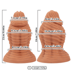 Textured Silicone Swirl Trainer Plug with Suction Base Dual - density Design (firm core with a soft outer layer) - Tarisss Sex Toy Store
