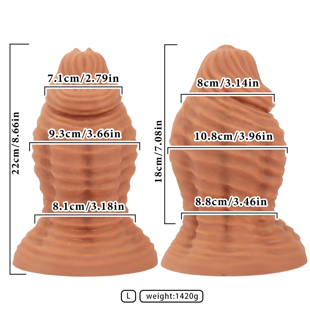Textured Silicone Swirl Trainer Plug with Suction Base Dual - density Design (firm core with a soft outer layer) - Tarisss Sex Toy Store