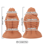 Textured Silicone Swirl Trainer Plug with Suction Base Dual - density Design (firm core with a soft outer layer) - Tarisss Sex Toy Store