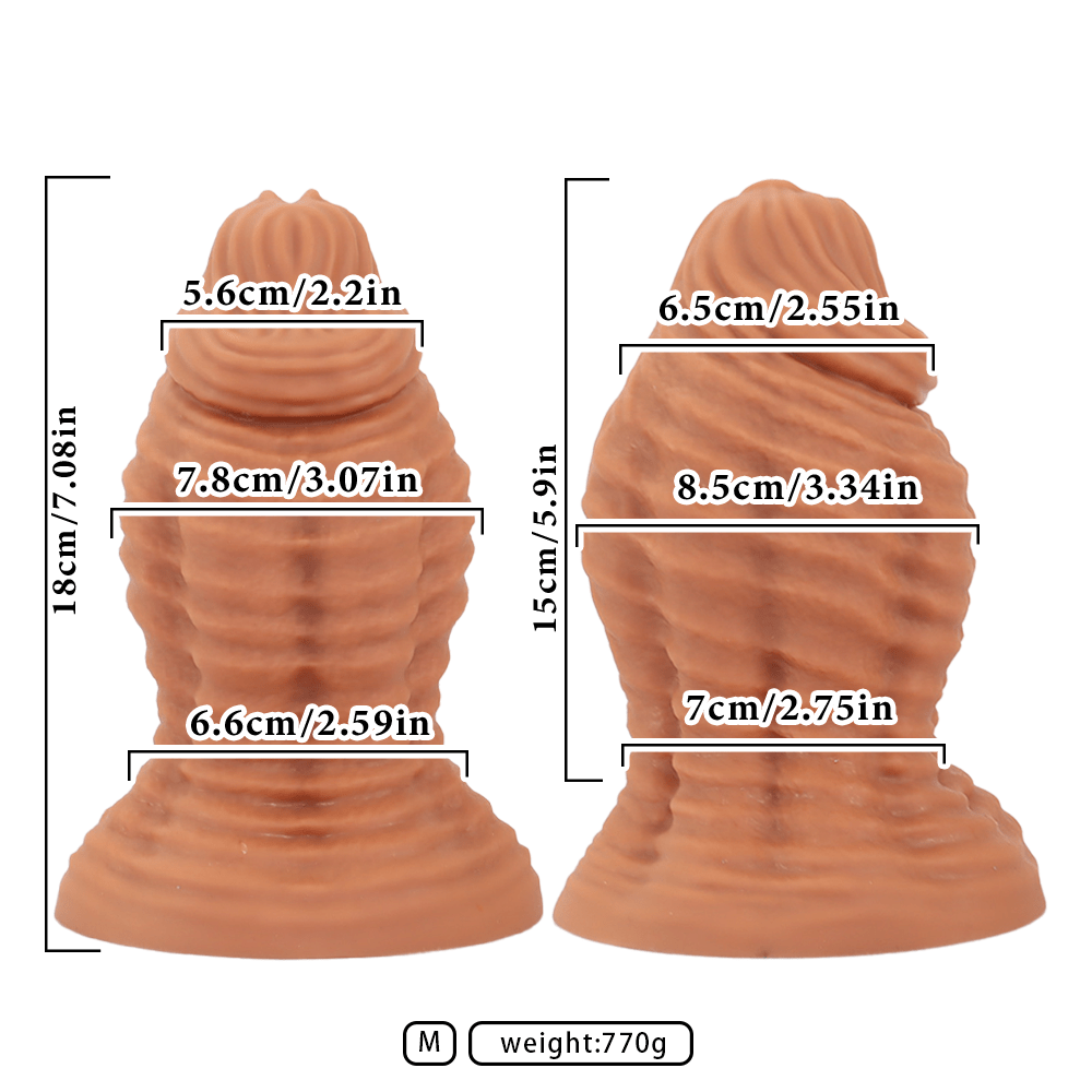 Textured Silicone Swirl Trainer Plug with Suction Base Dual - density Design (firm core with a soft outer layer) - Tarisss Sex Toy Store