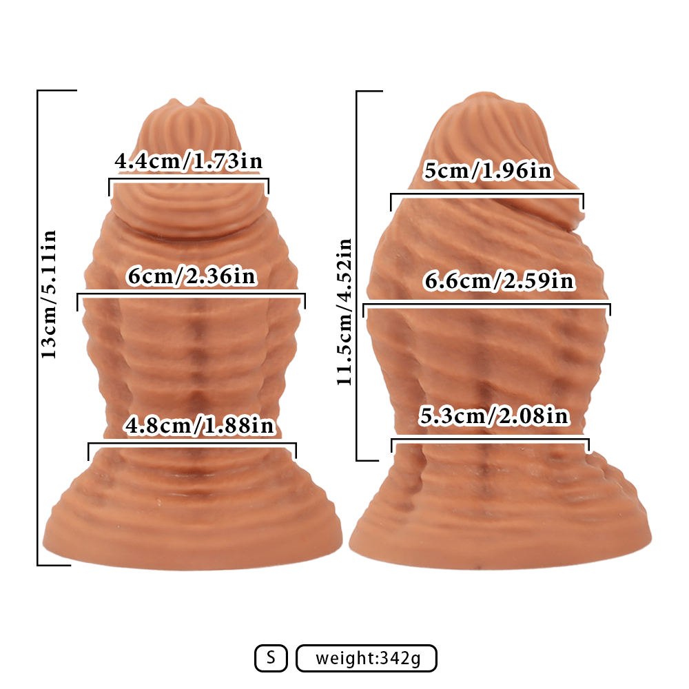 Textured Silicone Swirl Trainer Plug with Suction Base Dual - density Design (firm core with a soft outer layer) - Tarisss Sex Toy Store