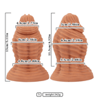 Textured Silicone Swirl Trainer Plug with Suction Base Dual - density Design (firm core with a soft outer layer) - Tarisss Sex Toy Store