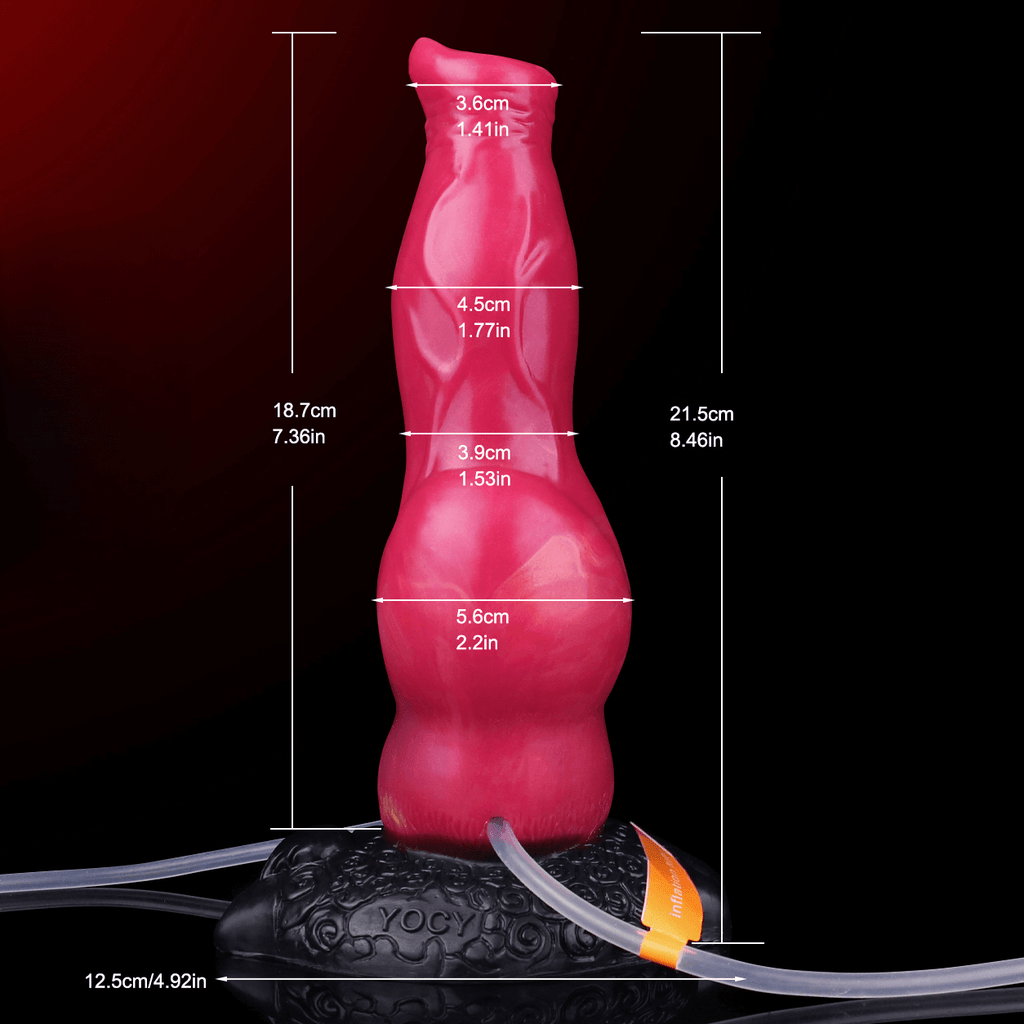 Tharnok 8 Inch Squirting Dog Knot Dildo with Inflatable Design - Tarisss Sex Toy Store