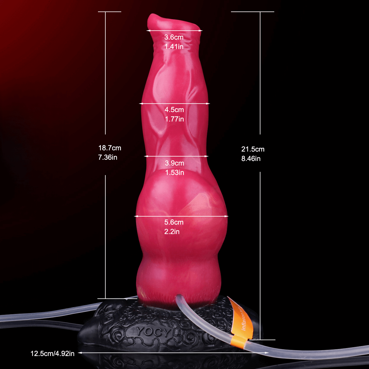 Tharnok 8 Inch Squirting Dog Knot Dildo with Inflatable Design - Tarisss Sex Toy Store