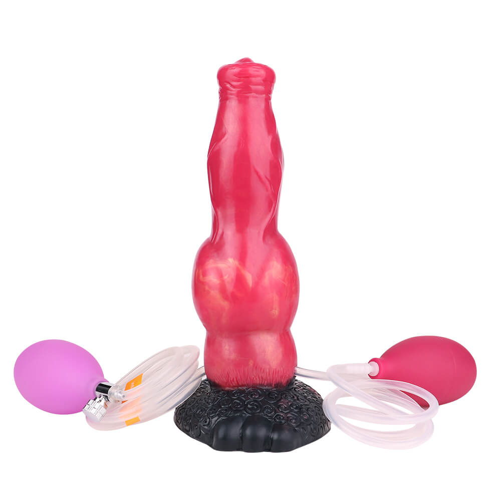 Tharnok 8 Inch Squirting Dog Knot Dildo with Inflatable Design - Tarisss Sex Toy Store