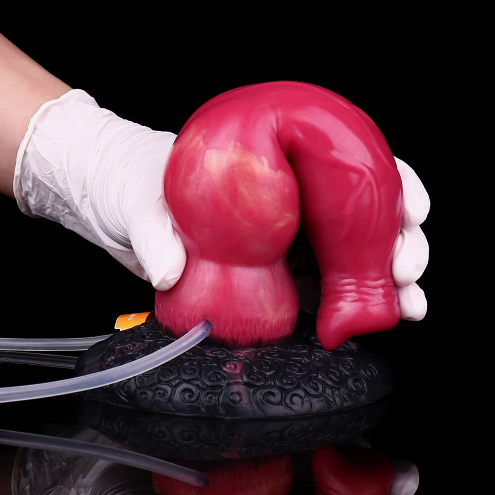 Tharnok 8 Inch Squirting Dog Knot Dildo with Inflatable Design - Tarisss Sex Toy Store